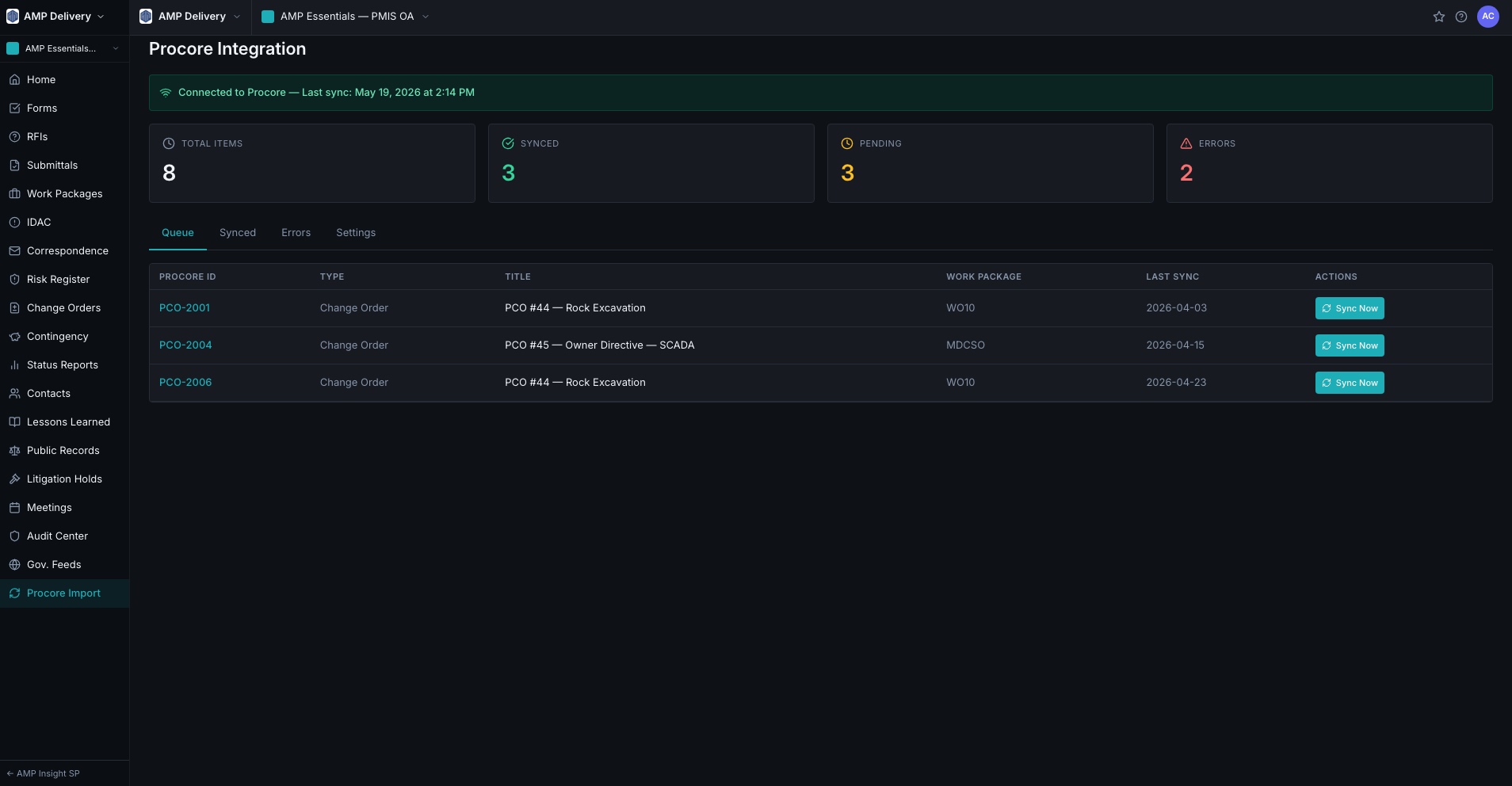 Procore Integration